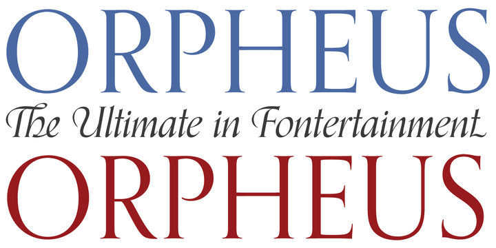 Пример начертания шрифта Orpheus