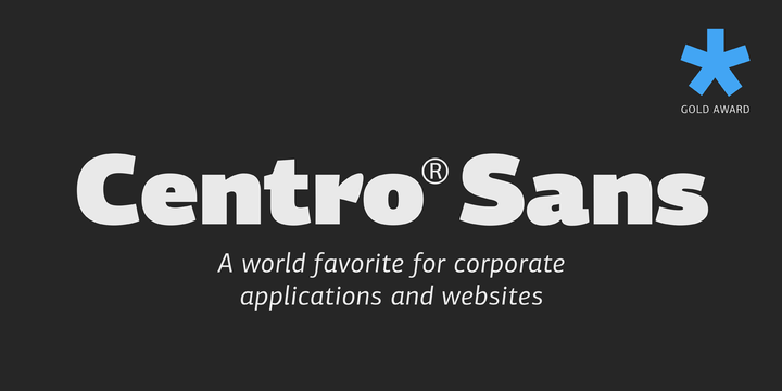 Пример начертания шрифта PF Centro Sans Pro