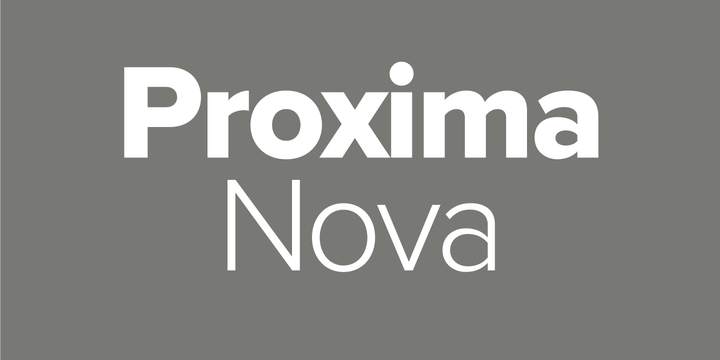 Пример начертания шрифта Proxima Nova