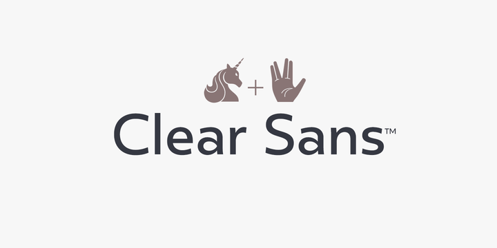 Пример начертания шрифта Clear Sans