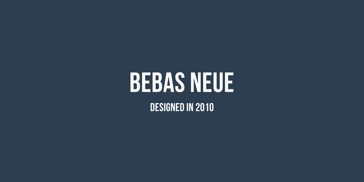 Пример начертания шрифта Bebas Neue