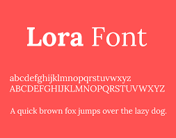 Пример начертания шрифта Lora