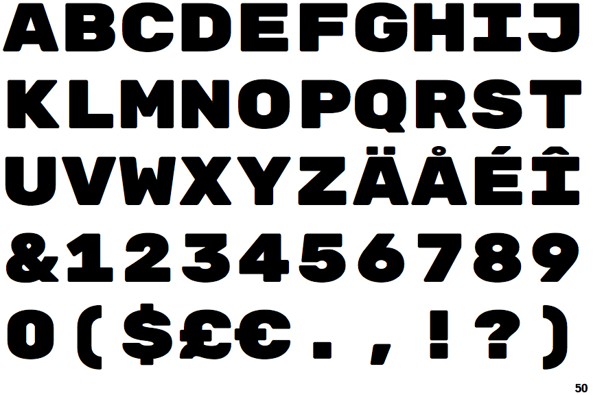 Пример начертания шрифта Rubik Mono One