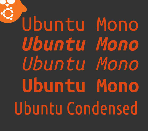 Пример начертания шрифта Ubuntu Mono