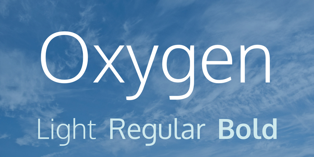 Пример начертания шрифта Oxygen