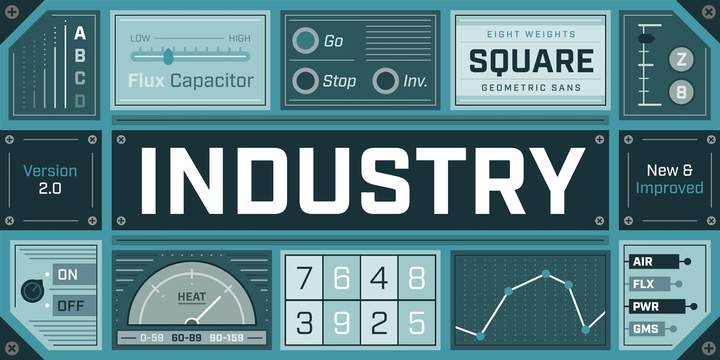 Industry font family free download free