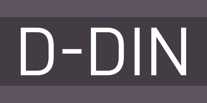 Пример начертания шрифта D-DIN