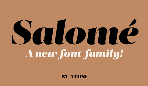 Пример начертания шрифта Salome