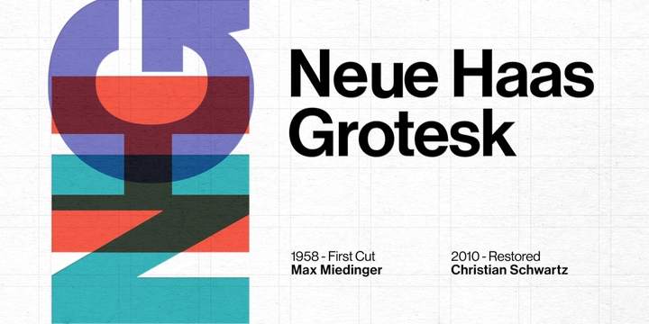Пример начертания шрифта Neue Haas Grotesk