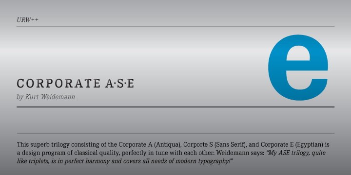 Пример начертания шрифта Corporate E
