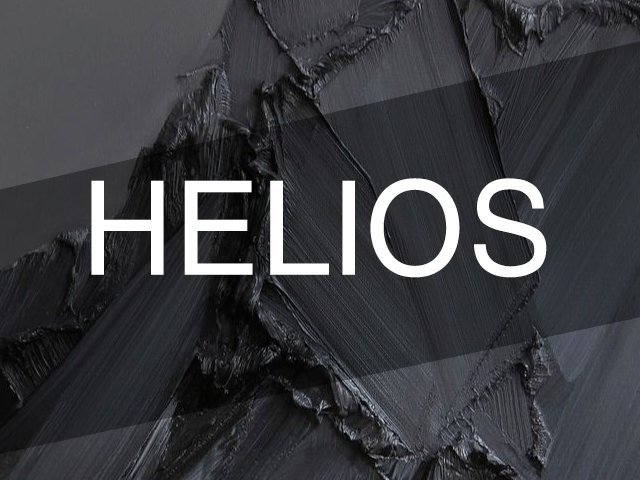 Пример начертания шрифта Helios