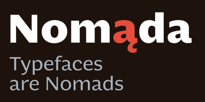 Пример начертания шрифта Nomada