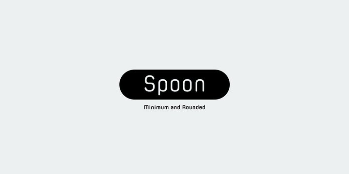 Пример начертания шрифта Spoon