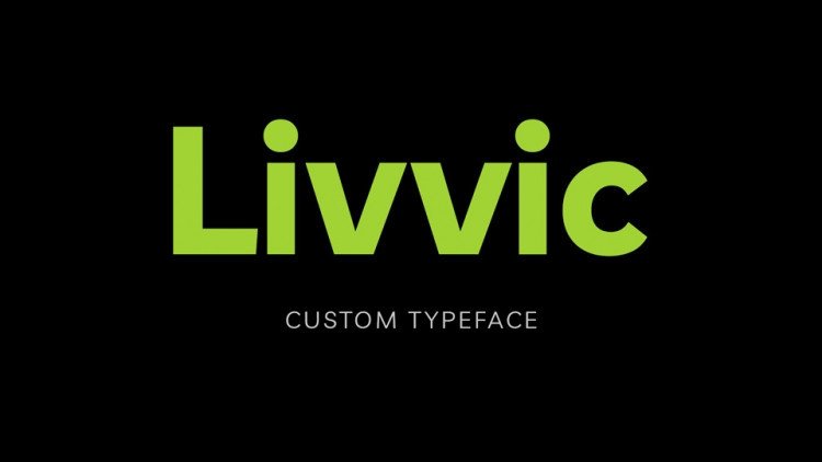 Пример начертания шрифта Livvic