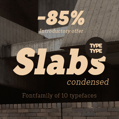 Пример начертания шрифта TT Slabs Condensed