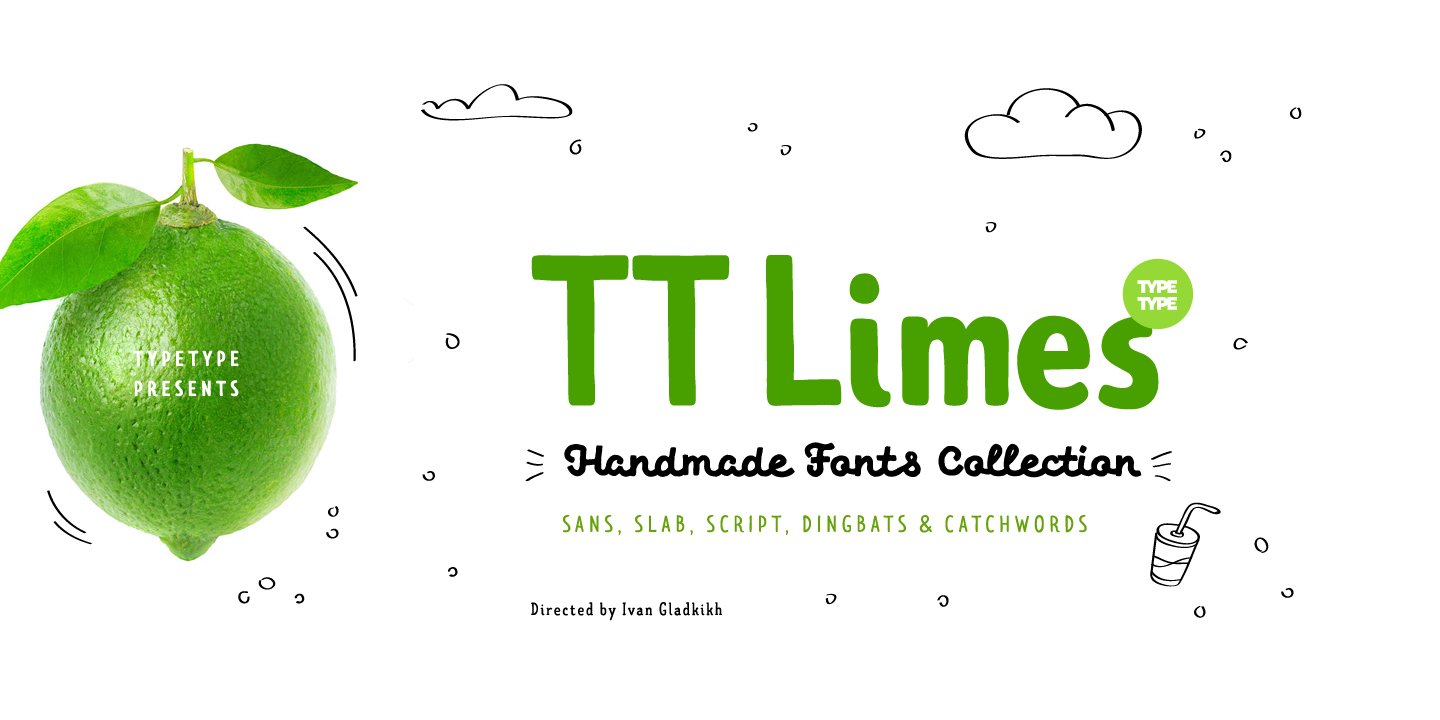 Пример начертания шрифта TT Limes