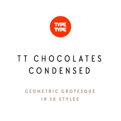 Пример начертания шрифта TT Chocolates Condensed