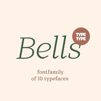 Пример начертания шрифта TT Bells