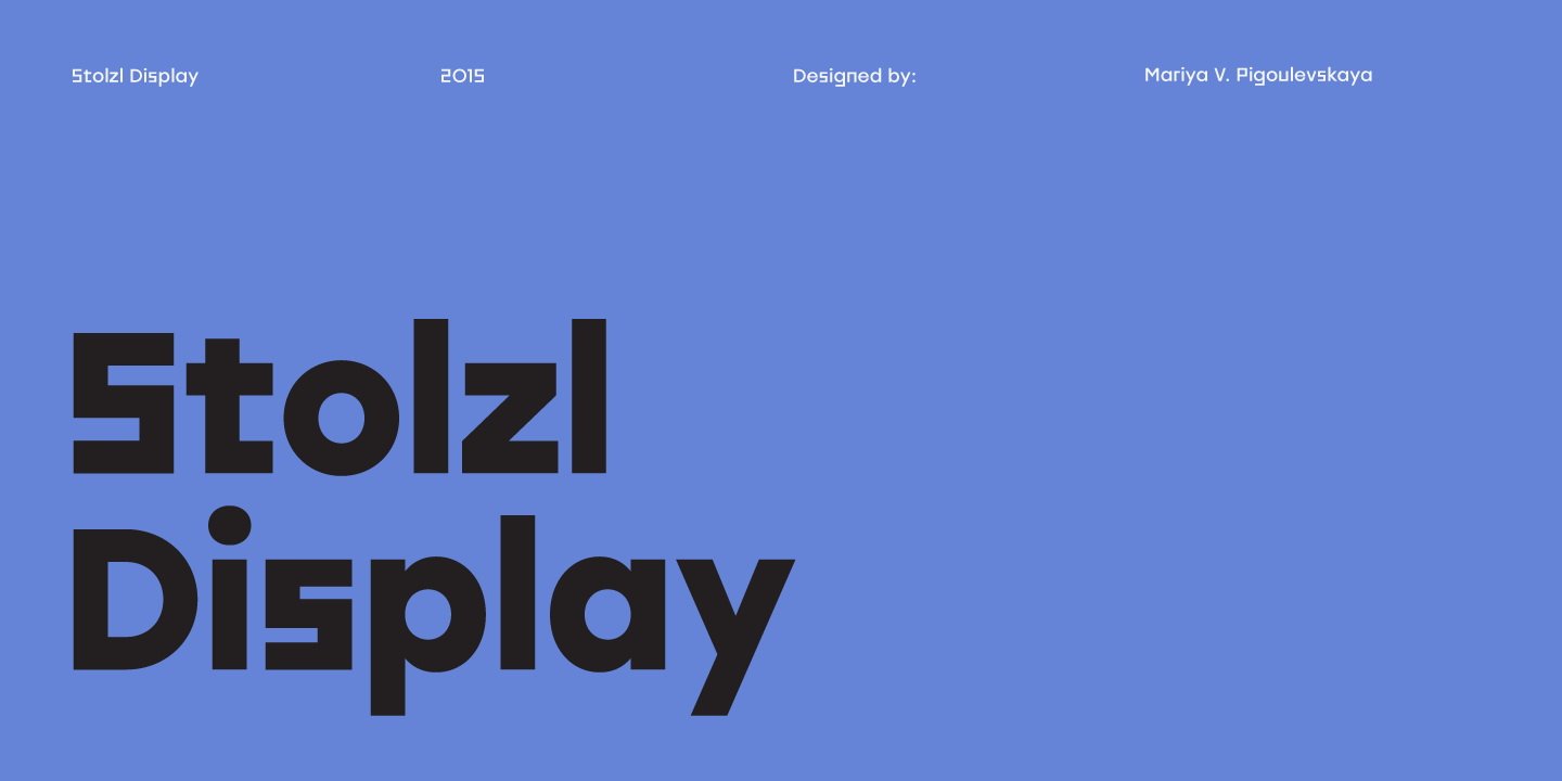 Пример начертания шрифта Stolzl Display