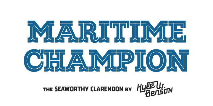 Пример начертания шрифта Maritime Champion