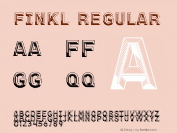 Пример начертания шрифта Finkl