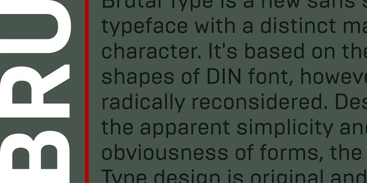 Пример начертания шрифта Brutal Type