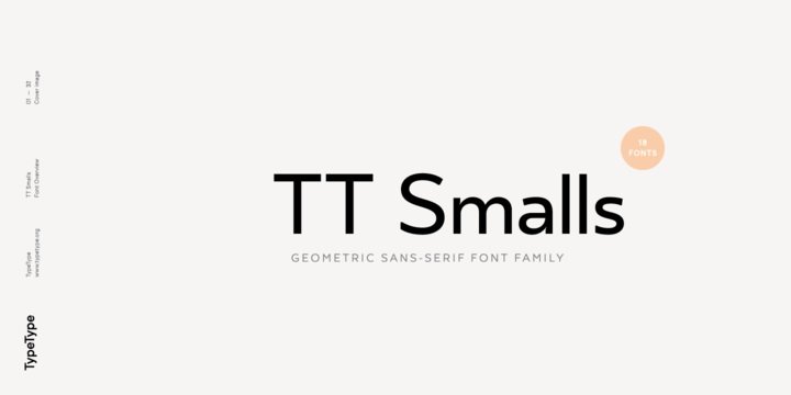 Пример начертания шрифта TT Smalls