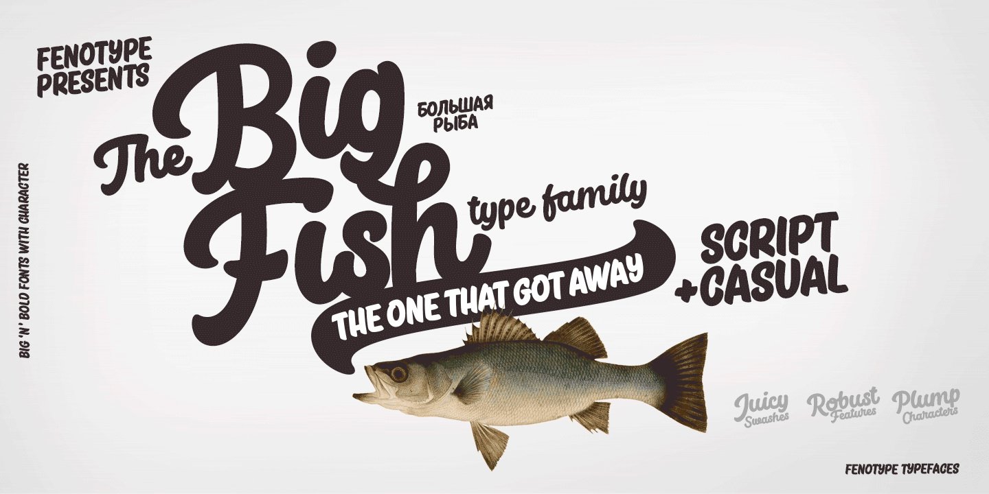 Пример начертания шрифта Big Fish