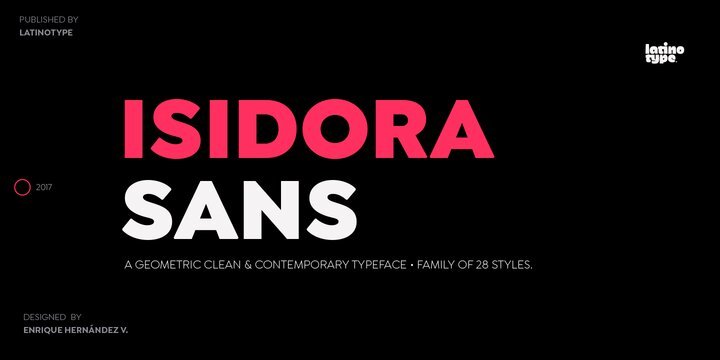 Пример начертания шрифта Isidora Sans