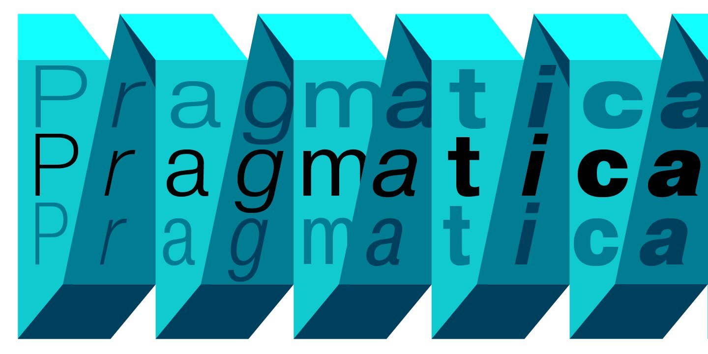 Пример начертания шрифта Pragmatica