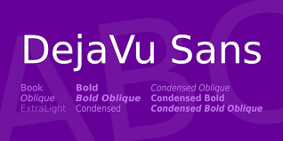 Пример начертания шрифта DejaVu Sans
