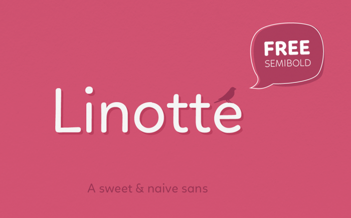 Пример начертания шрифта LINOTTE