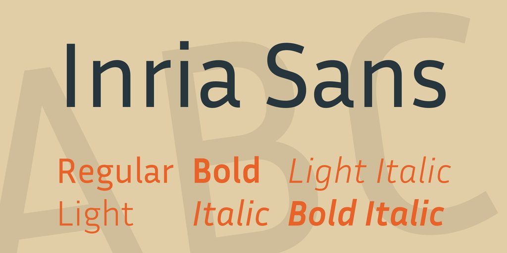 Пример начертания шрифта Inria Sans