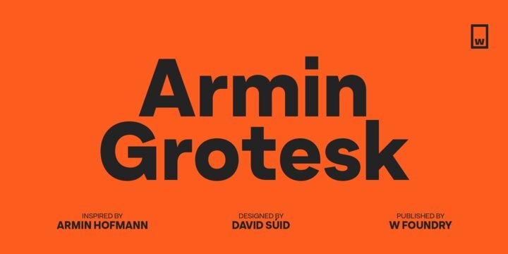 Пример начертания шрифта Armin Grotesk
