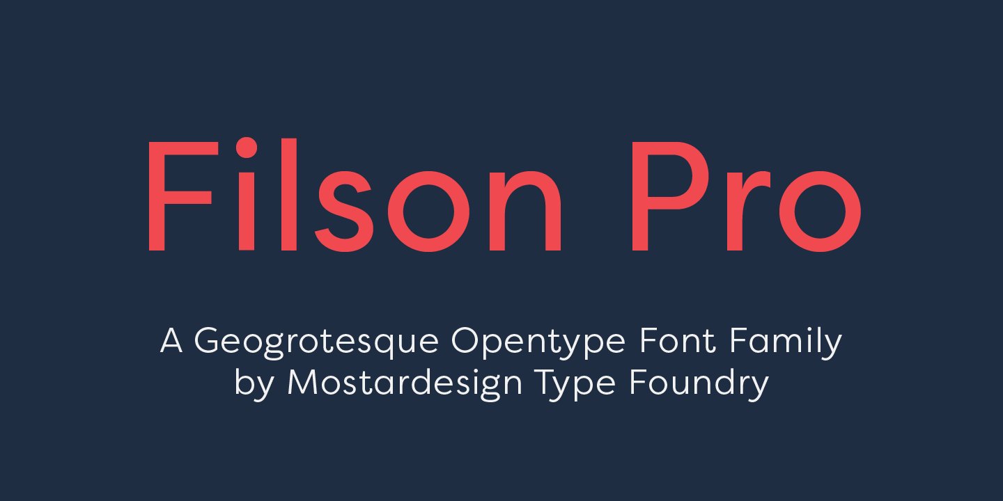 Пример начертания шрифта Filson Pro