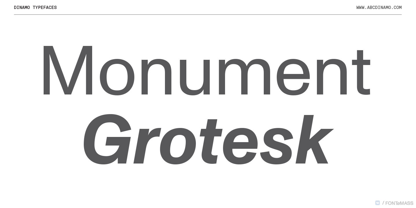 Пример начертания шрифта Monument Grotesk