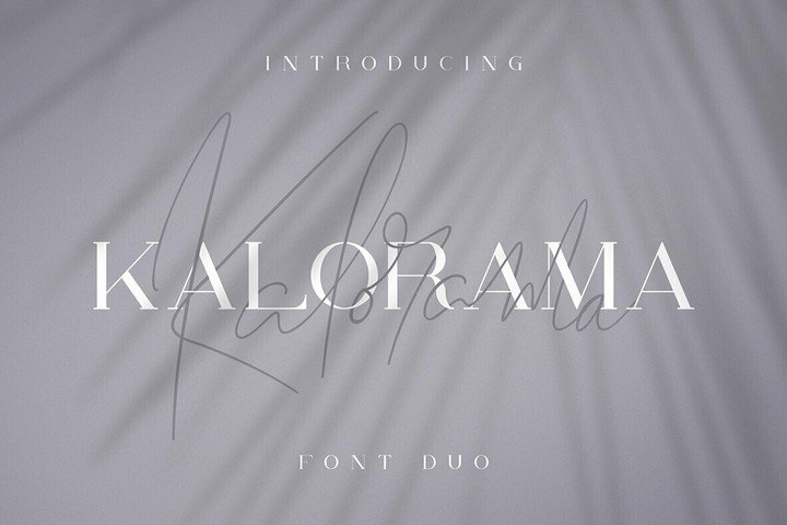 Пример начертания шрифта Kalorama