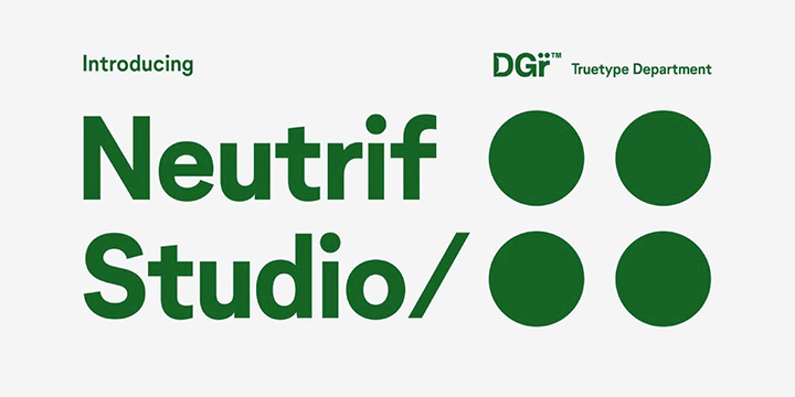 Пример начертания шрифта Neutrif Studio