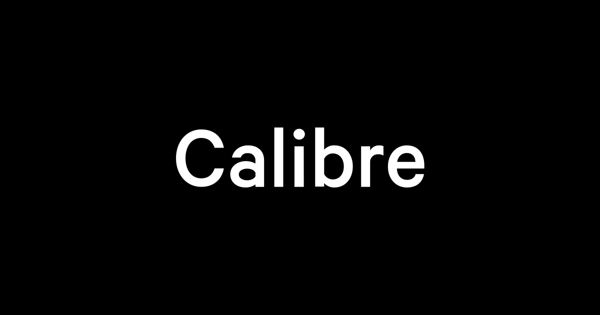 Пример начертания шрифта Calibre