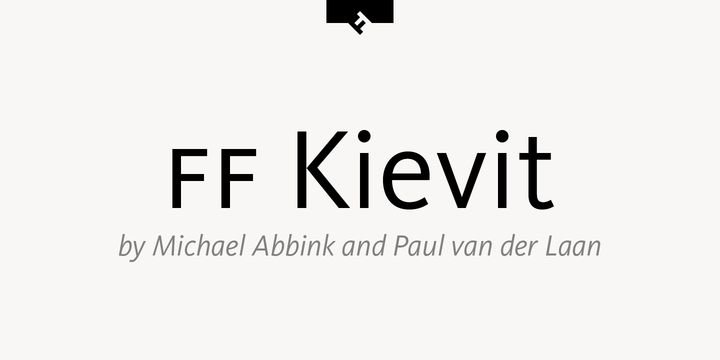 Пример начертания шрифта FF Kievit