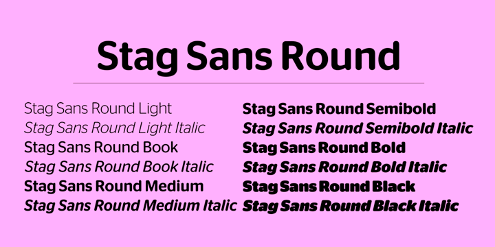 Пример начертания шрифта Stag Sans