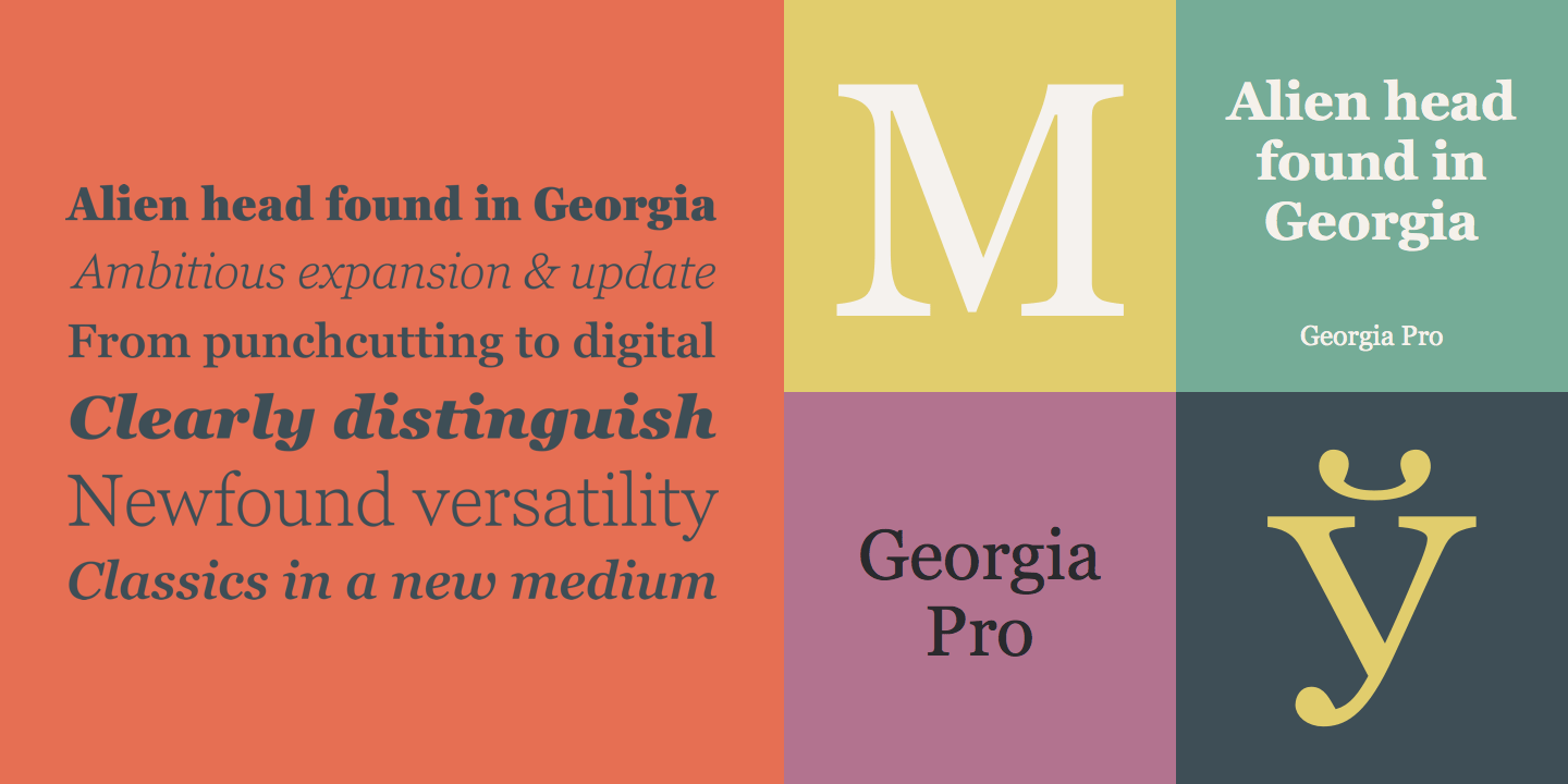 Пример начертания шрифта Georgia Pro