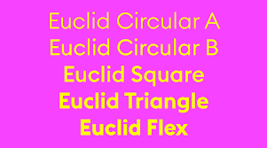 Пример начертания шрифта Euclid Circular