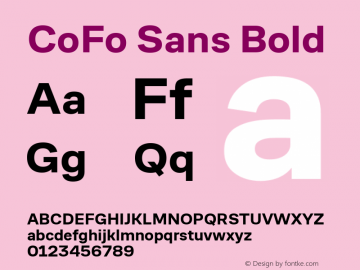 Пример начертания шрифта CoFo Sans