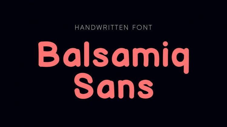 Пример начертания шрифта Balsamiq Sans