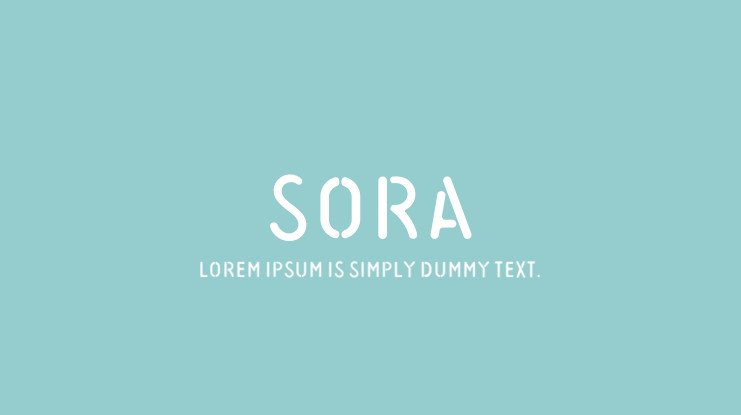 Пример начертания шрифта Sora