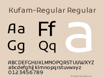 Пример начертания шрифта Kufam