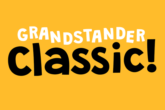 Пример начертания шрифта Grandstander