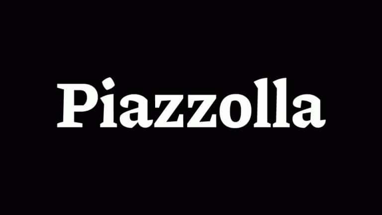 Пример начертания шрифта Piazzolla SC