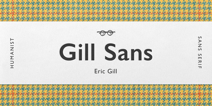 Пример начертания шрифта Gill Sans